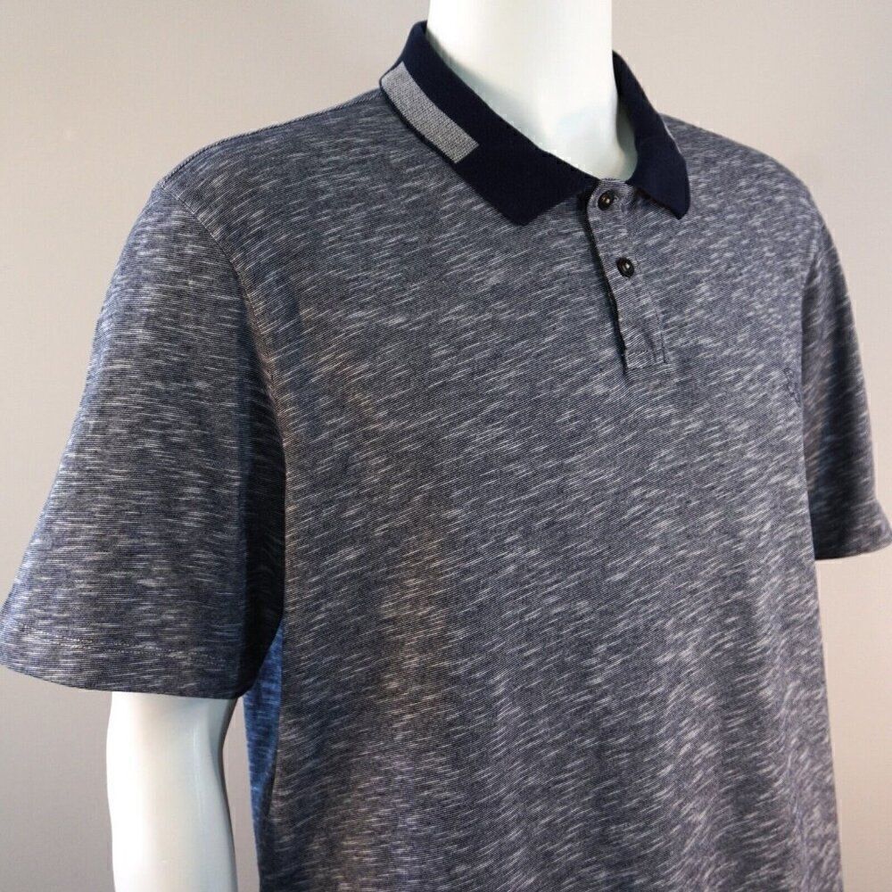 Ted Baker London Mens Polo Shirt Sz 6 US Sz XXL Gray Cotton Short Sleeve Golf